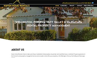 Haven Home Rentals website Screenshot
