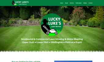 Lucky Lukes Lawn Service Website Screenshot